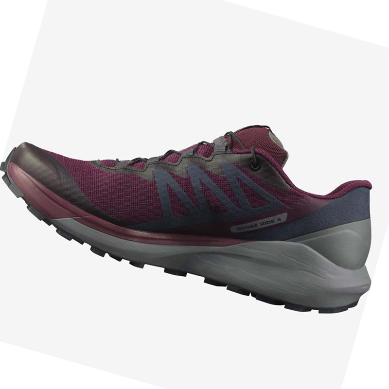 Purple Salomon SENSE RIDE 4 Women's Trail Running Shoes | NEJZUGA-46