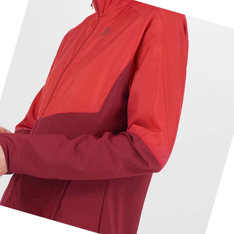 Red Salomon AGILE WIND WINDBREAKERS Women's Jackets | CRDEJAN-93