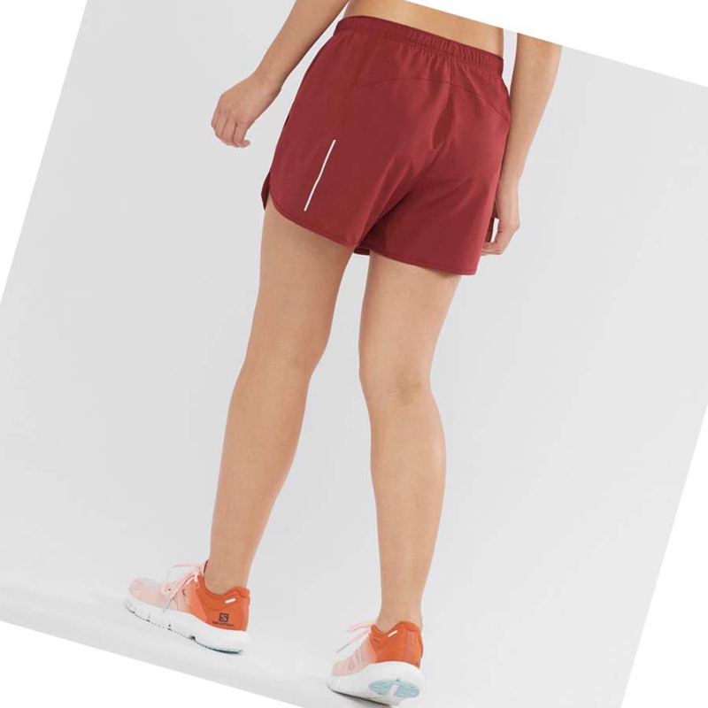 Red Salomon AGILE Women's Shorts | OBLVNFE-93