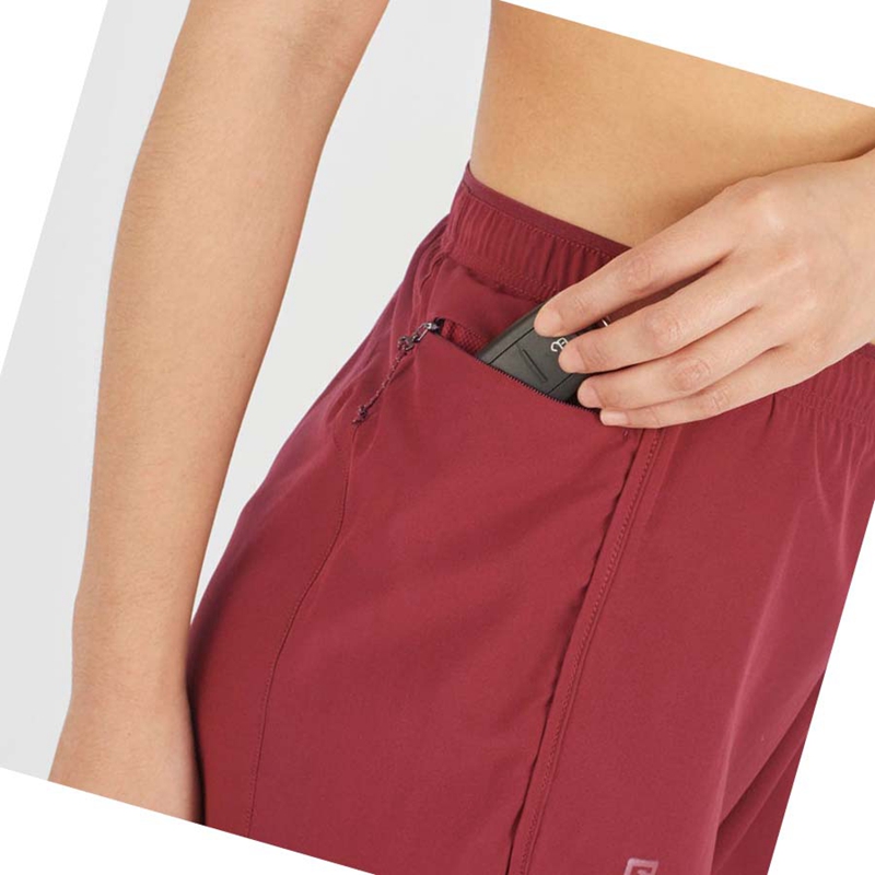 Red Salomon AGILE Women's Shorts | OBLVNFE-93