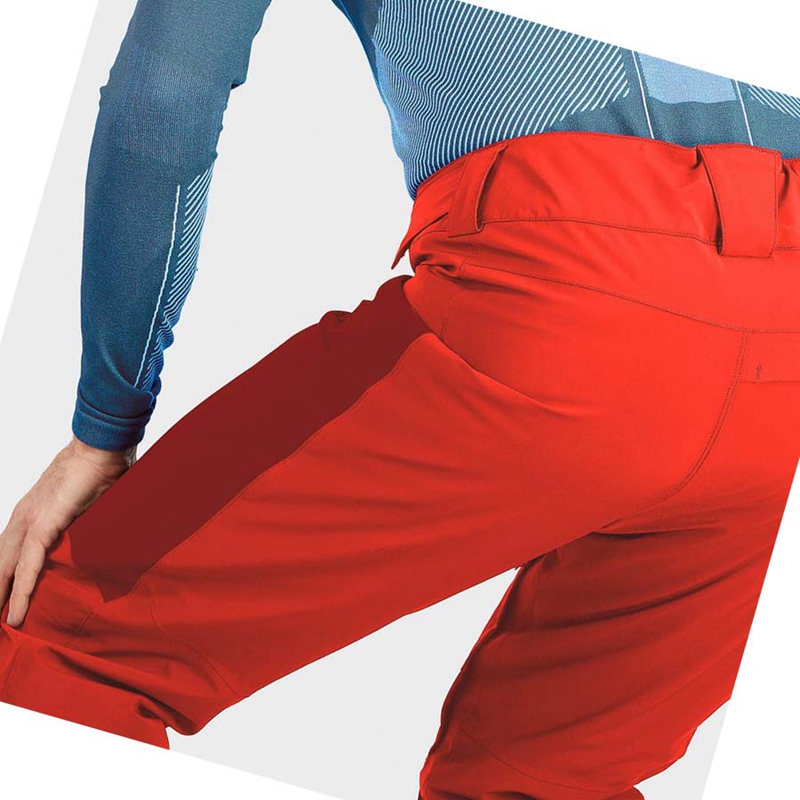 Red Salomon BRILLIANT Men's Ski Pants | IPWZGTX-72