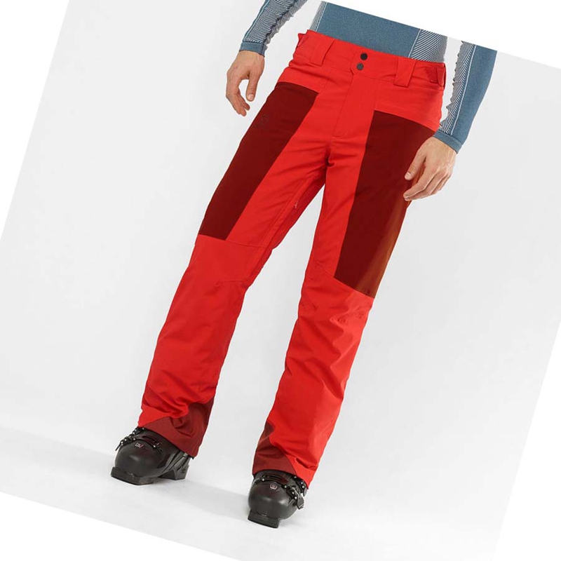 Red Salomon BRILLIANT Men's Ski Pants | IPWZGTX-72