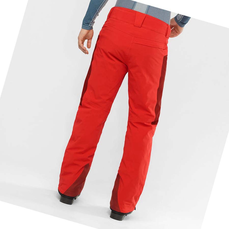 Red Salomon BRILLIANT Men's Ski Pants | IPWZGTX-72