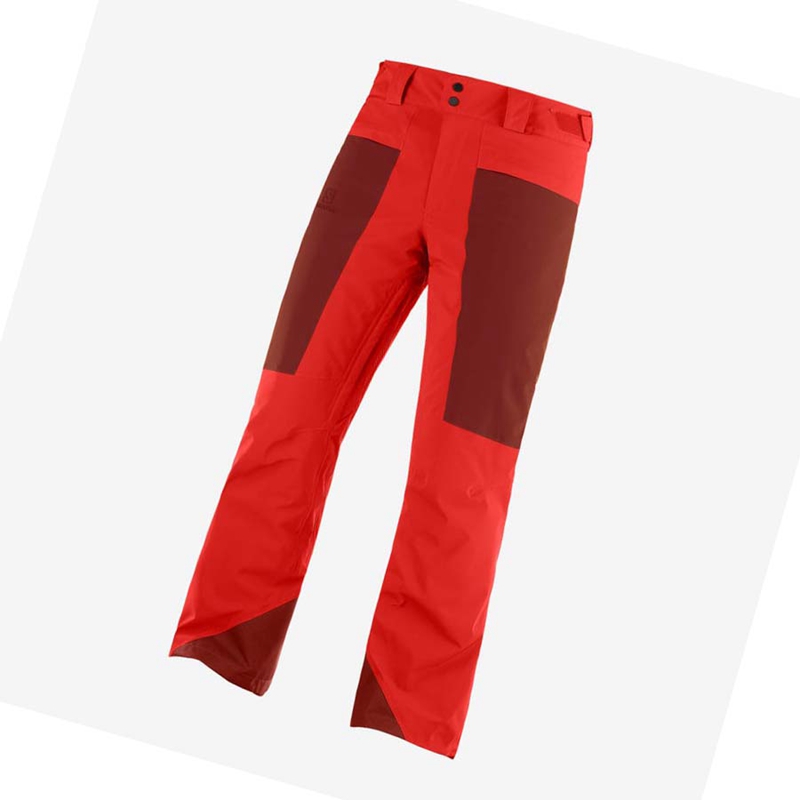 Red Salomon BRILLIANT Men\'s Ski Pants | IPWZGTX-72