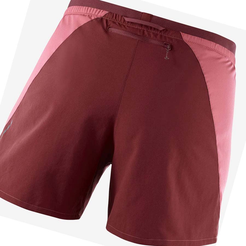 Red Salomon CROSS 5'' Women's Shorts | XTCSHVR-54