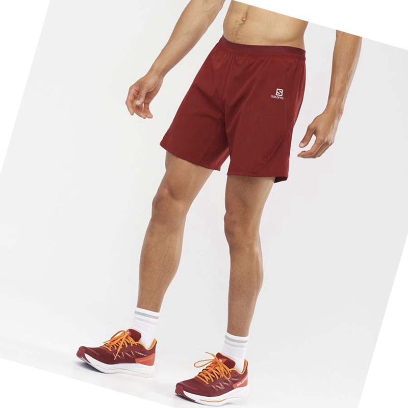 Red Salomon CROSS 7'' Men's Shorts | BQXZLTJ-79