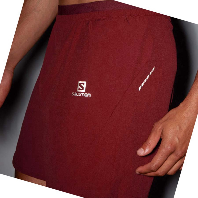 Red Salomon CROSS 7'' Men's Shorts | BQXZLTJ-79