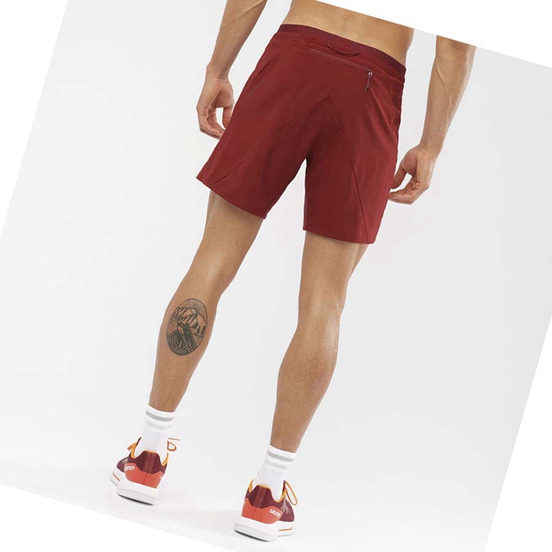 Red Salomon CROSS 7'' Men's Shorts | BQXZLTJ-79