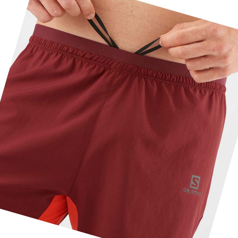 Red Salomon CROSS 7'' NO LINER Men's Shorts | BPXDMNA-18