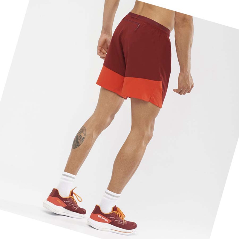 Red Salomon CROSS 7'' NO LINER Men's Shorts | BPXDMNA-18