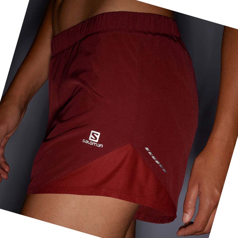 Red Salomon CROSS REBEL 4'' Women's Shorts | DEANHRK-16