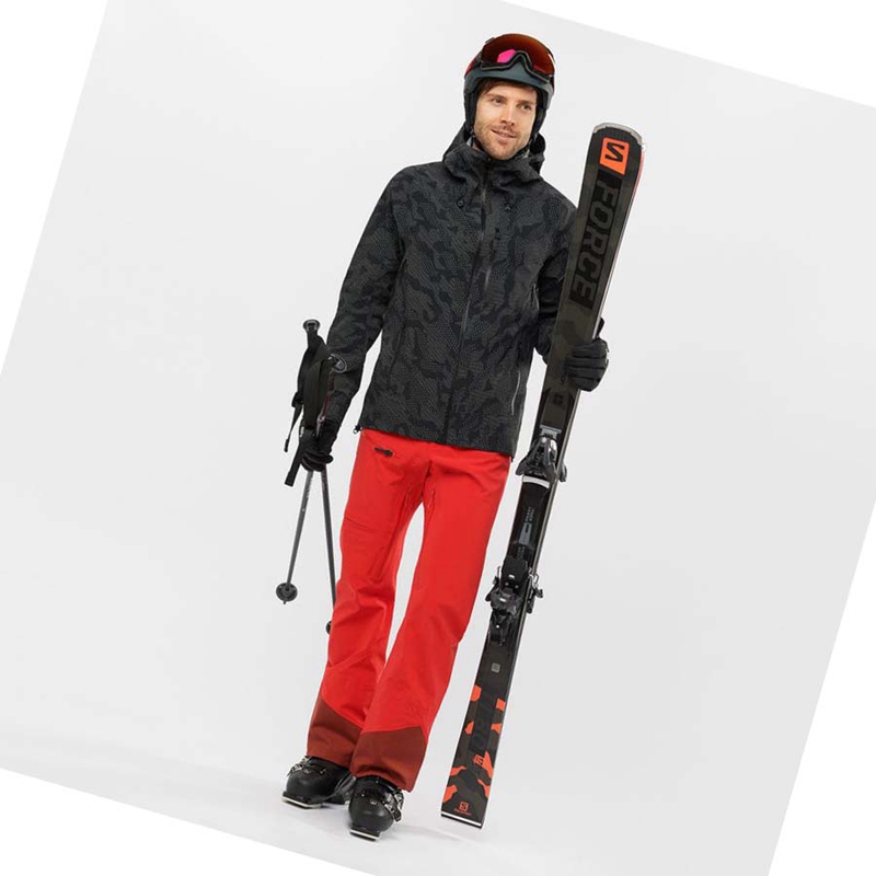 Red Salomon OUTLAW 3L Men's Ski Pants | PZTBFIS-95