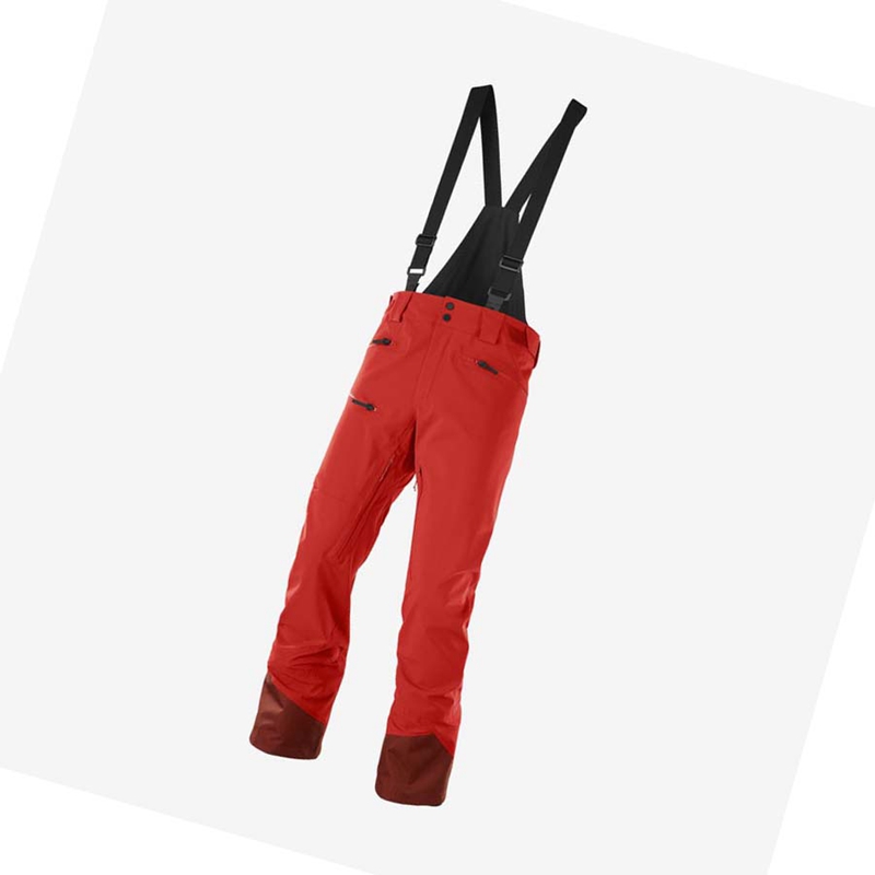 Red Salomon OUTLAW 3L Men\'s Ski Pants | PZTBFIS-95