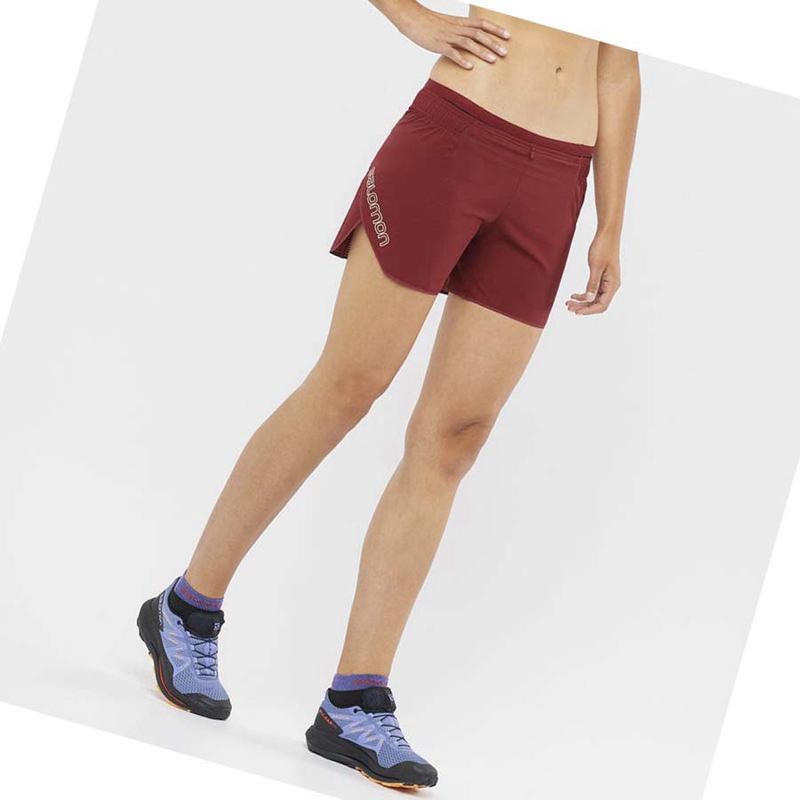 Red Salomon SENSE AERO 5'' Women's Shorts | BPNCVOF-72