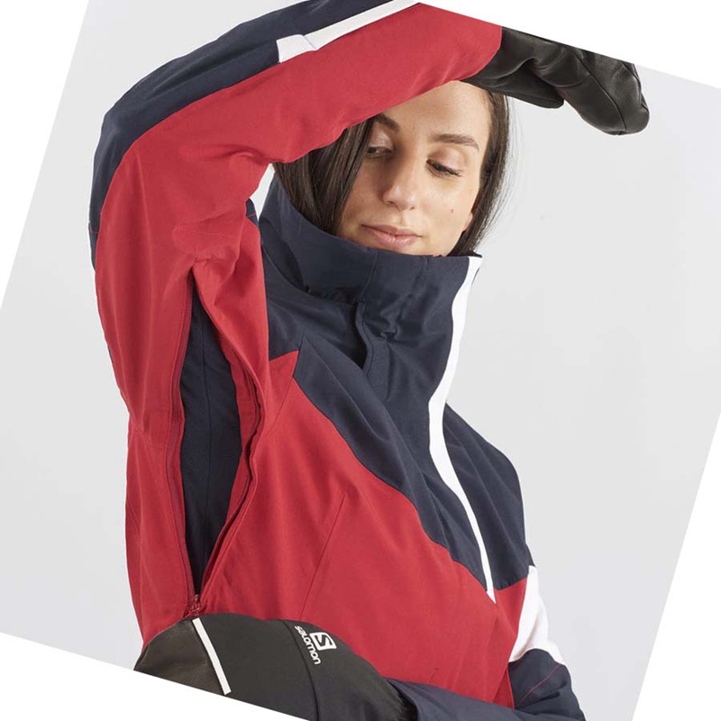 Red Salomon SPEED INSULATED Women's Jackets | BGKFHTM-06