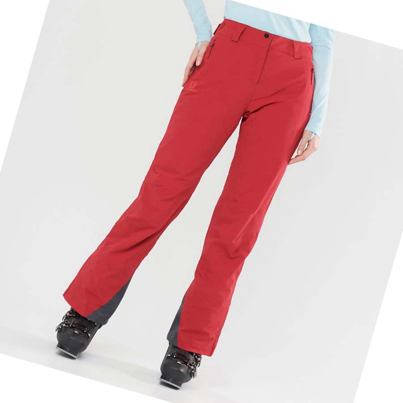 Red Salomon THE BRILLIANT Women's Ski Pants | GPYXJOU-60