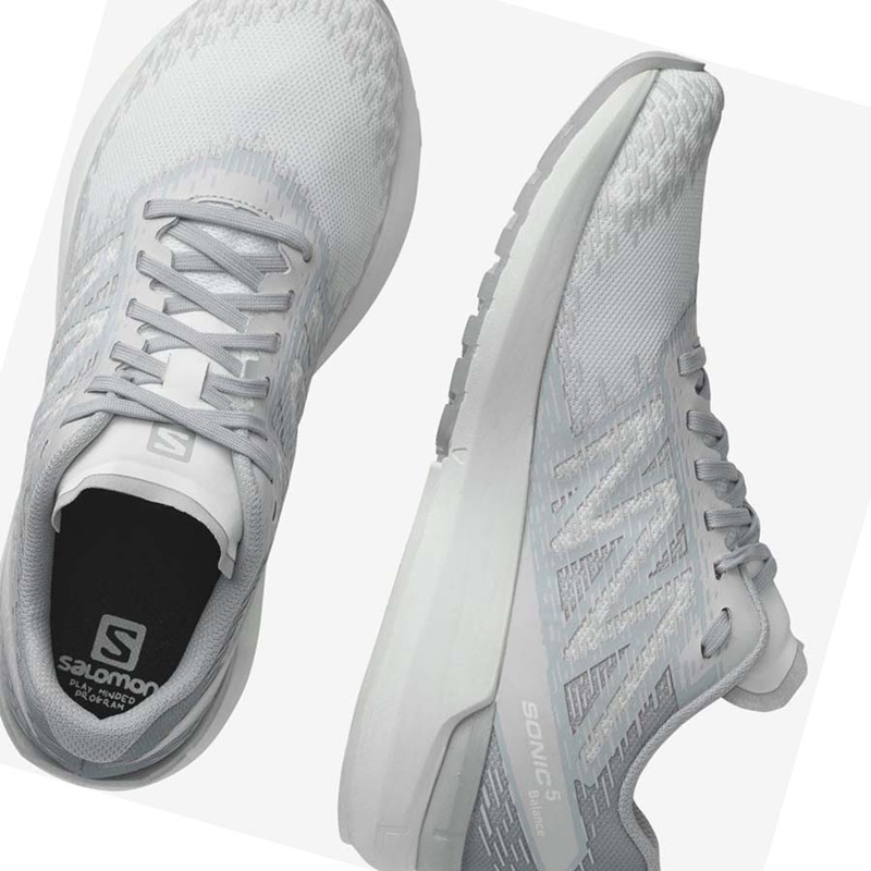 Silver Salomon SONIC 5 BALANCE Women's Running Shoes | HOBXIMQ-96