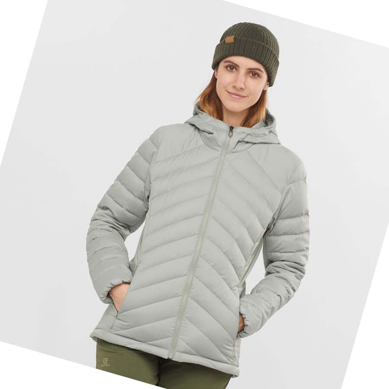 White Salomon ESSENTIAL XWARM DOWN INSULATED Women's Jackets | KGSLIBO-80