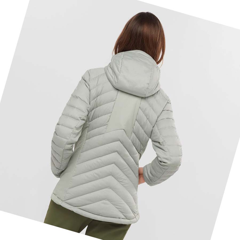 White Salomon ESSENTIAL XWARM DOWN INSULATED Women's Jackets | KGSLIBO-80