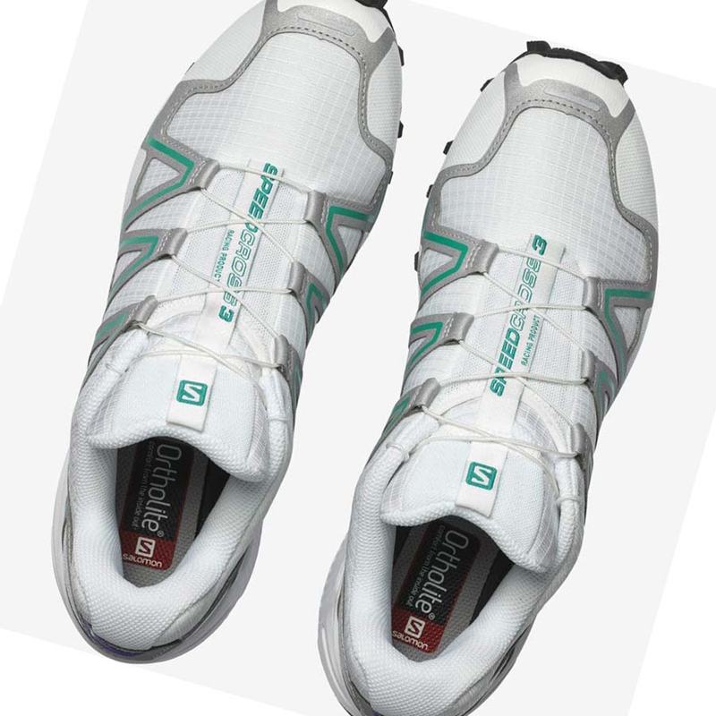 White Salomon SPEEDCROSS 3 Women's Sneakers | NBKGYDS-43