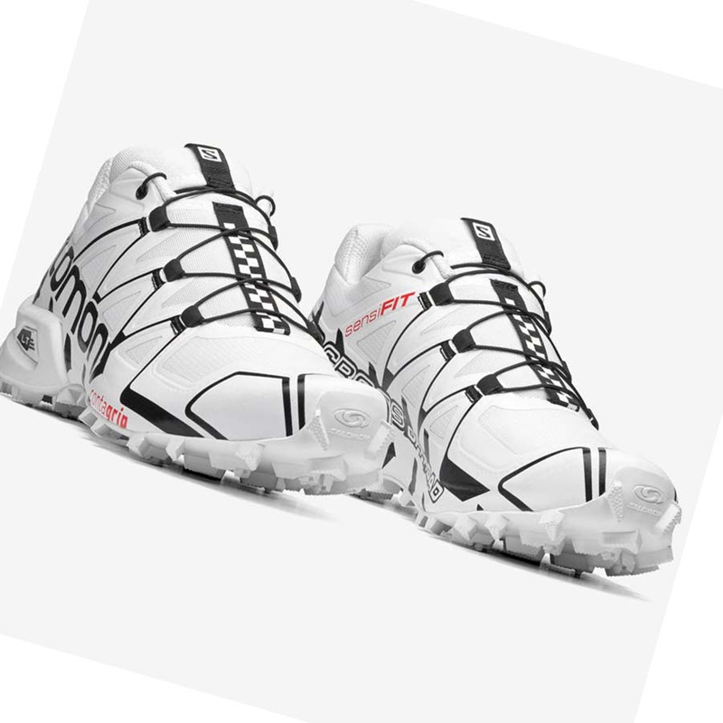 White Salomon SPEEDCROSS OFFROAD Men's Sneakers | PWZJDAM-06