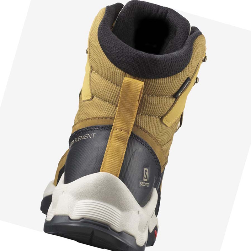 Yellow Salomon QUEST ELEMENT GORE-TEX Men's Hiking Shoes | WIRLAXB-90