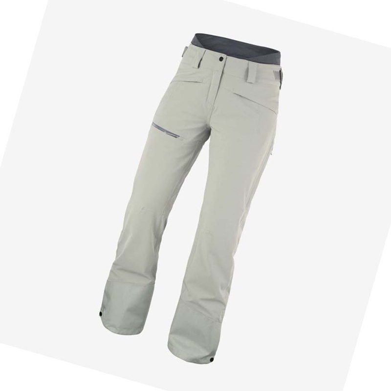 Beige Salomon PROOF LIGHT Women's Ski Pants | UAMJPWH-98