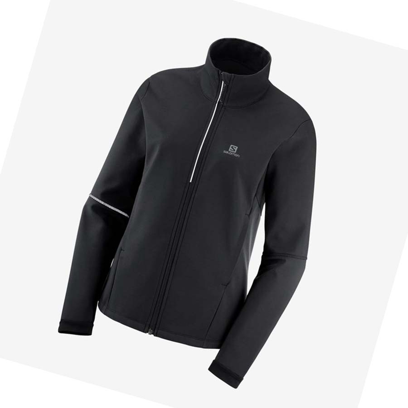 Black Salomon AGILE SOFTSHELL Women's Jackets | NAQBHOS-75