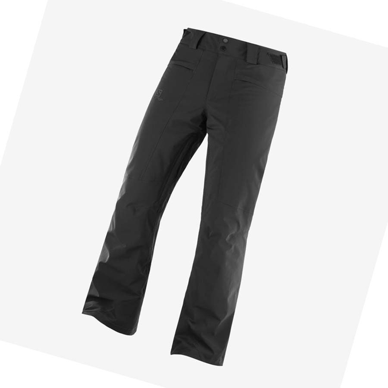 Black Salomon BRILLIANT Men's Ski Pants | ZPMXQTF-96