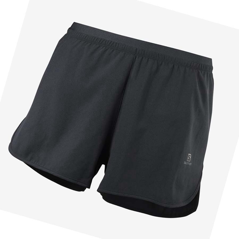 Black Salomon CROSS 3'' Women's Shorts | RHGOITD-78