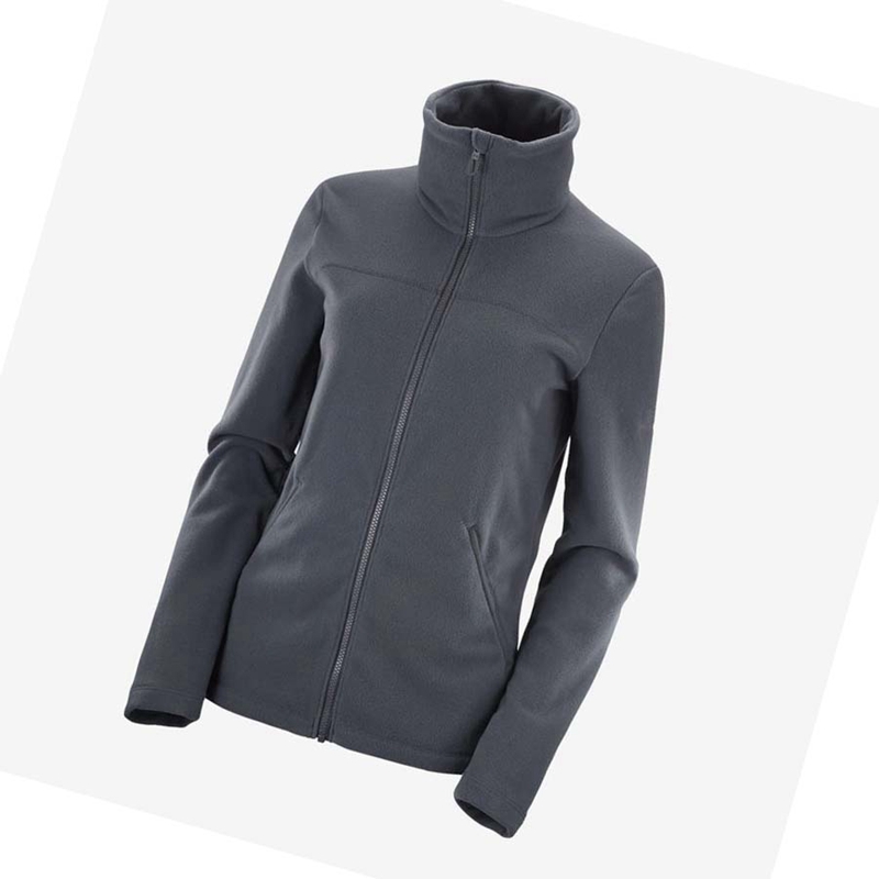 Black Salomon ESSENTIAL COSY FLEECE Women's Hoodie | VRLINZJ-73