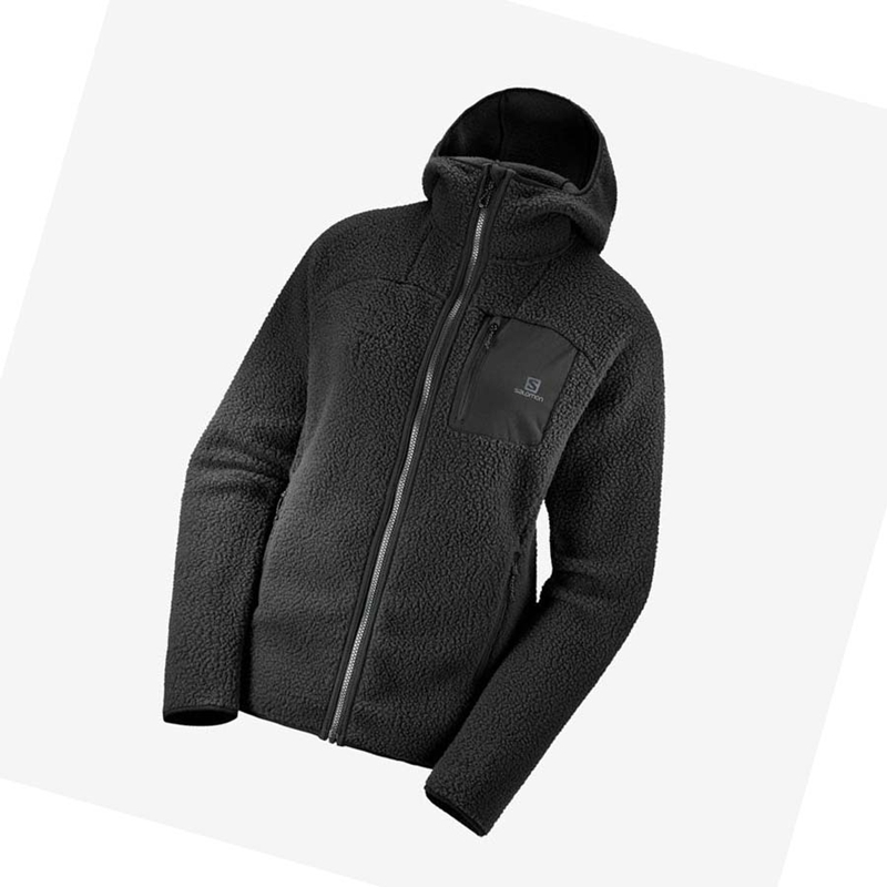 Black Salomon OUTLINE WARM TEDDY Women's Hoodie | WQZLXCA-30