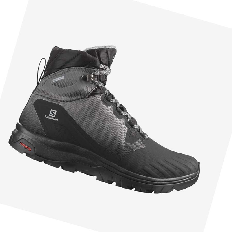 Black Salomon WoVAYA BLAZE THINSULATE™ CLIMASALOMON™ WATERPROOF Women's Hiking Shoes | PFUXBVY-98