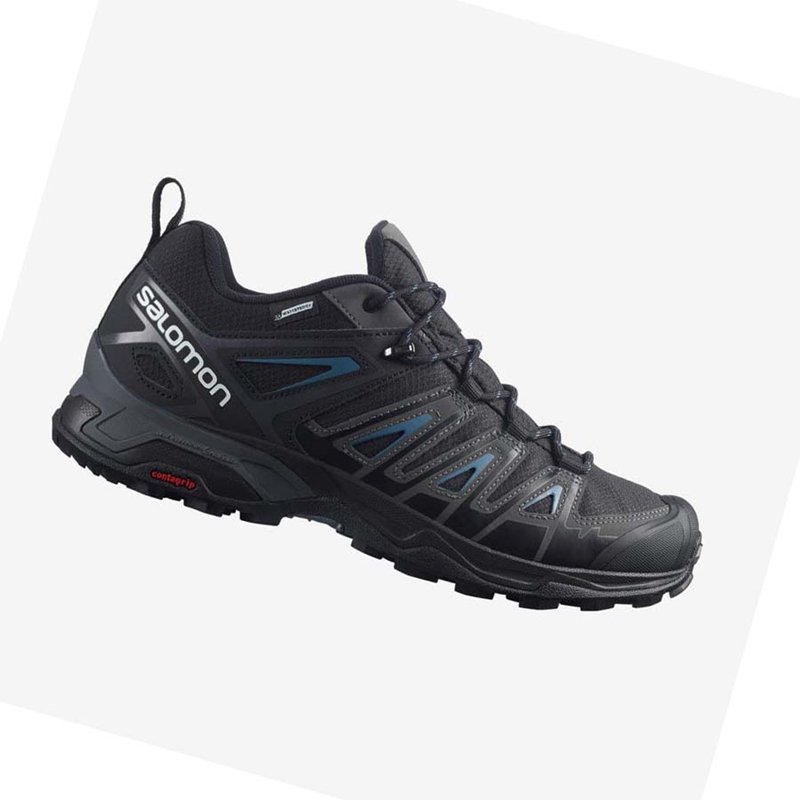 Black Salomon X ULTRA PIONEER CLIMASALOMON™ WATERPROOF Men's Hiking Shoes | WRYUDGE-98