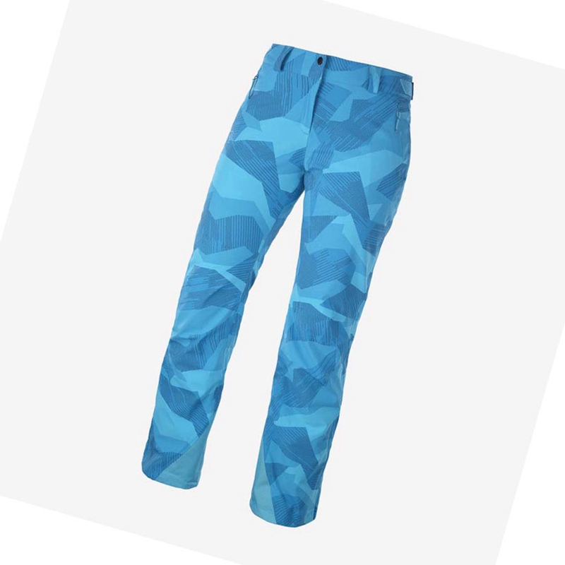 Blue / Black Salomon THE BRILLIANT Women's Ski Pants | FTWYRAG-70