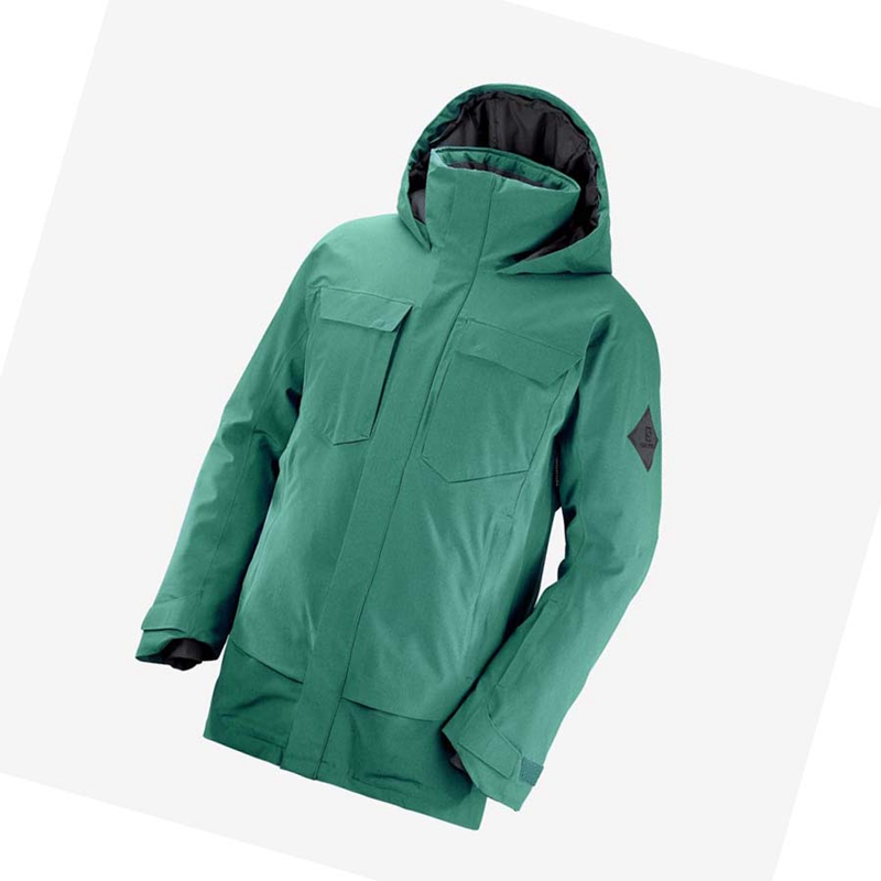 Green Salomon STANCE CARGO Men's Ski Jackets | BNIVOJU-80