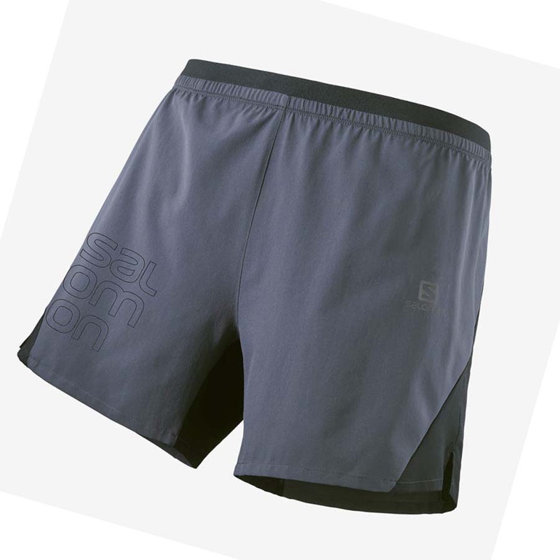 Grey Salomon CROSS 5'' Men's Shorts | GTSUJHC-62