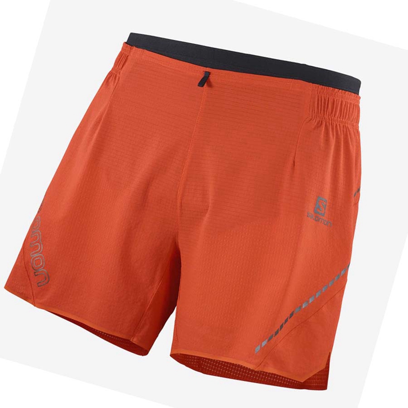 Orange Salomon SENSE AERO 5'' Men's Shorts | UGCLSPQ-97