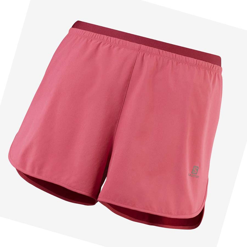 Red Salomon CROSS 3'' Women's Shorts | XZIVJAN-09