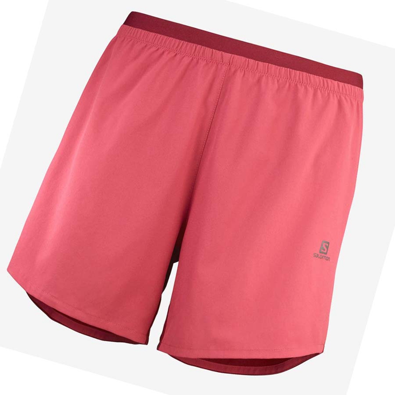 Red Salomon CROSS 5'' Women's Shorts | XTCSHVR-54