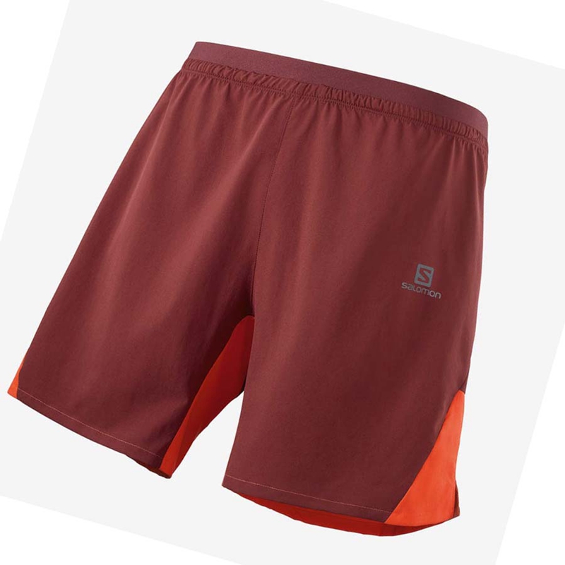 Red Salomon CROSS 7'' NO LINER Men's Shorts | BPXDMNA-18