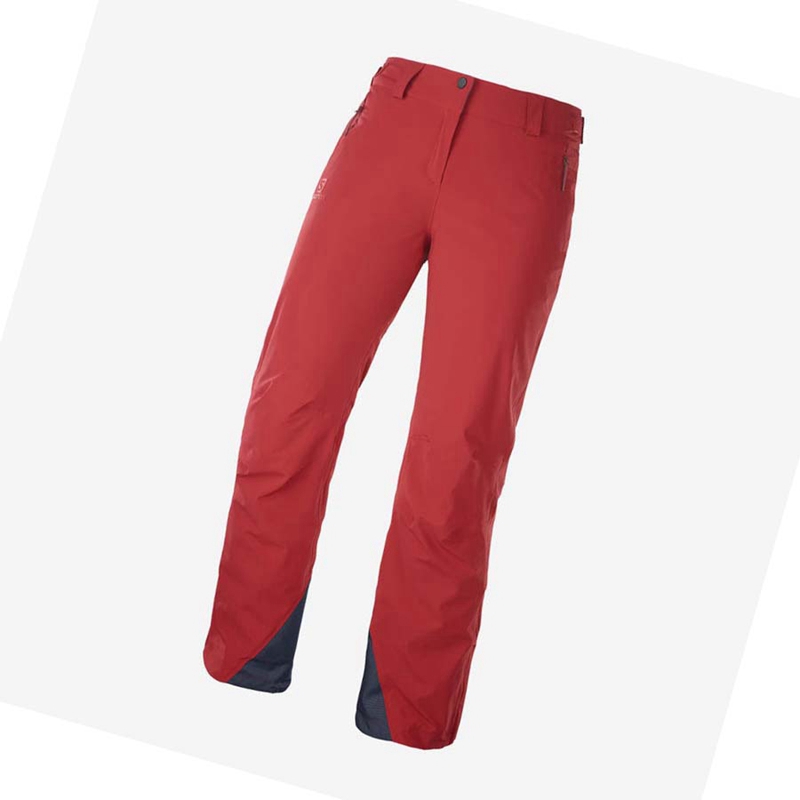 Red Salomon THE BRILLIANT Women's Ski Pants | GPYXJOU-60