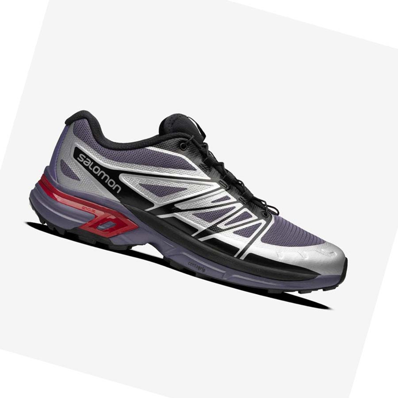 Silver / Purple Salomon XT-WINGS 2 Women's Sneakers | UXAKEOW-94