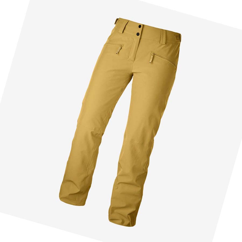 Yellow Salomon EDGE Women's Ski Pants | HGRYNLB-50